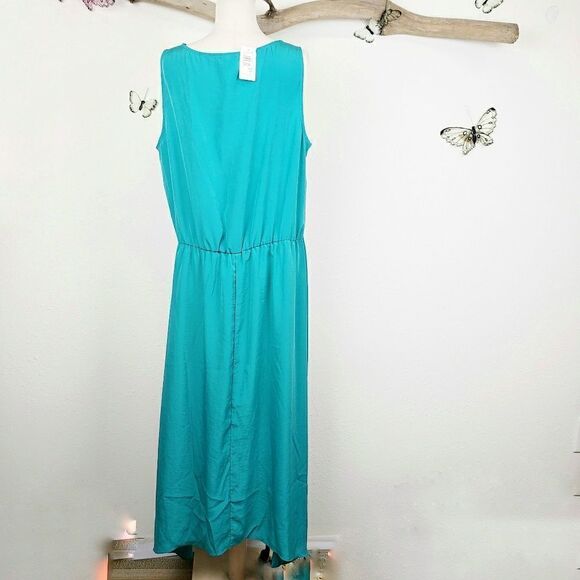 Cassandra turquoise hi-lo maxi dress - Picture 2 of 8